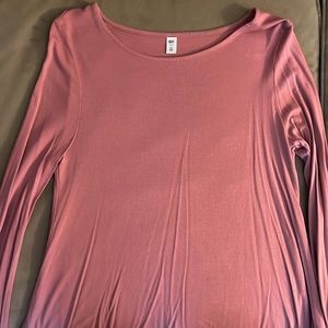 Pink open long-sleeve